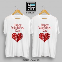 تیشرت ست ولنتاین تم happy valentines day کد val13