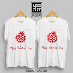 تیشرت ست ولنتاین تم happy valentines day کد val28