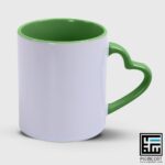 چاپ لیوان دسته قلب رنگی - تصویر 2